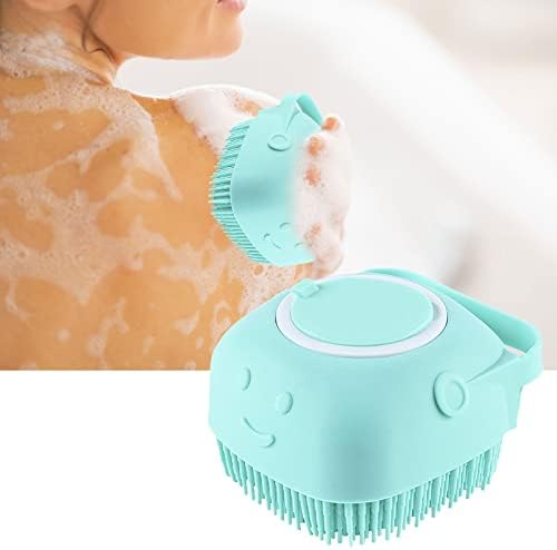 Terbklf מברשת אמבטיה סיליקון, עיסוי אמבטיה מברשת רכה לתינוק למבוגר עם סבון שמפו ג'ל נוזל מתקן מילוי, מברשת מקלחת, מתאימה לכל מיני עור