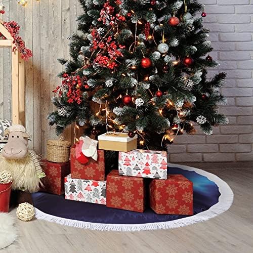 עץ חג המולד מעופף עץ חג המולד מחצלת עץ עץ עץ עץ עם גדילים לקישוט חג המולד של מסיבת חג 48 x48