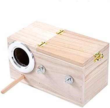 Taimowei Bird House Parakeet Nest Box House House תוכי לאהבה תוכי ציפורים קופסת גידול ציוד עץ