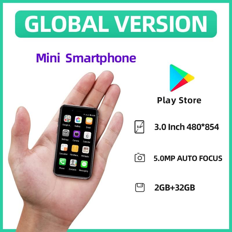 סמארטפון מיני Sudrid, סמארטפון לא נעול הטלפון הסלולרי הקטן ביותר בעולם 3.0 אינץ