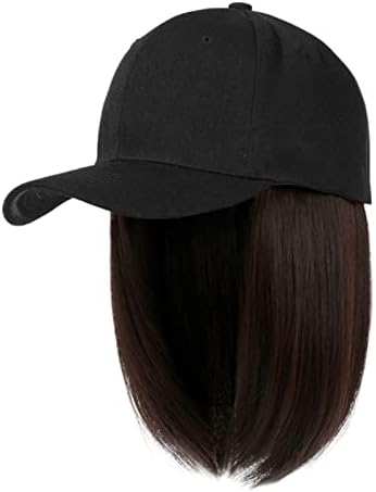 תסרוקת בוב קצרה כובע פאה נשלף לכובע בייסבול אישה עם תוספות שיער ילדה ישרה אפר בלונדינית תערובת בלונדינית בלונדינית