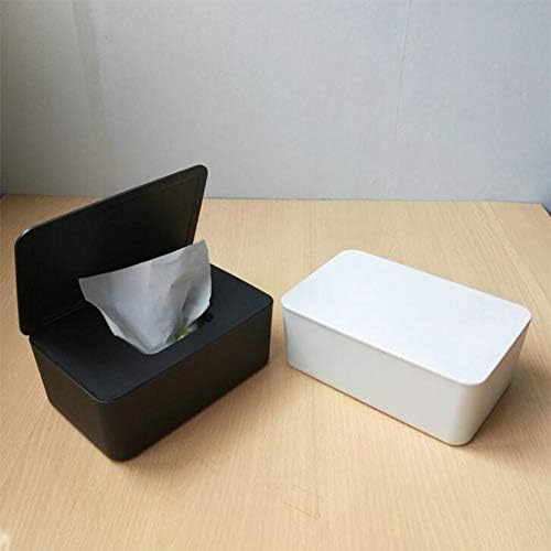 BKDFD קופסת רקמות רטובות שולחן עבודה שולחן עבודה אטום מגבונים לנייר אחסון נייר מחזיק מחזיק בית אבק מפלסטיק אבק מפלסטיק עם קופסת מכסה