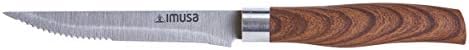אימוסה ארה ב אימו-73056 4.5 נירוסטה סטייק סכין עם מראה עץ ידית