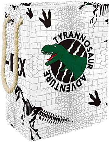 דינוזאור הרפתקאות דפוס גדול כביסת עמיד למים מתקפל בגדי סל סל בגדי צעצוע ארגונית, בית תפאורה לחדר שינה אמבטיה