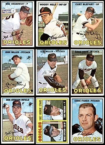1967 Topps Baltimore Orioles ליד צוות SET Baltimore Orioles VG+ Orioles