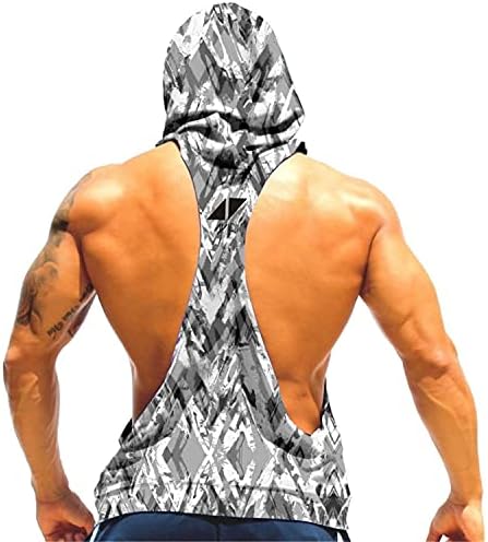 קפוצ'ונים אימון לגברים של Cabeen 3D הדפס פיתוח גוף פיתוח גופיות גופיות גופיות ללא שרוולים חולצה