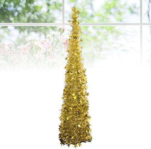 ABAODAM 120 סמ קישוט לחג המולד גבוה PET PET פלסטיק פלסטיק מתקפל עץ חג המולד עץ חג המולד עיצוב הבית