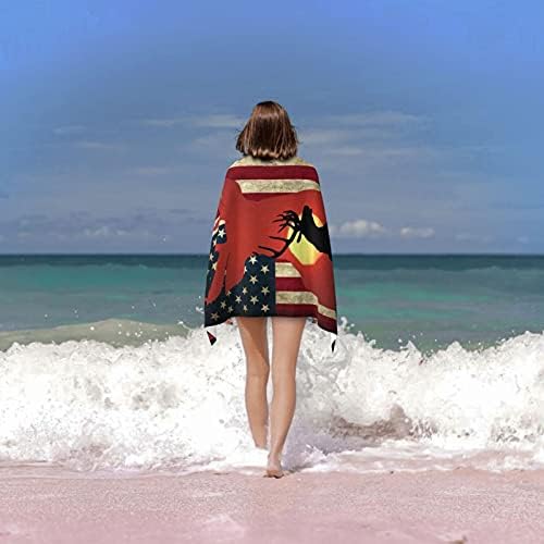 דגל אמריקה דגל מגבת חוף מגבת סופג