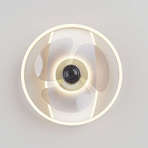 Kmyx עמעום ללא צעד עם מנורת מאוורר מרחוק מנורת ABS מאוורר להב איורה מקורה 3 צבעים 3 מהירות LED LED מנורה אקרילית חדר שינה חדר שינה מאוורר מאוורר תאורה אור נברשת יצירתית