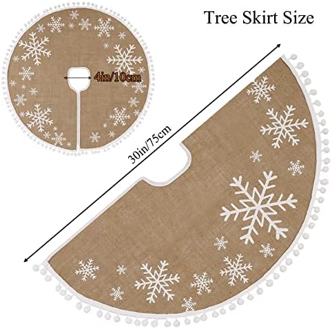 חצאית עץ חג המולד של N&T ניטינג, מחצלת עץ בית חווה בגודל 30 אינץ