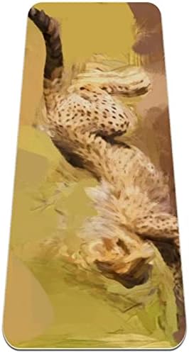 דרקון חרב שמן ציור חיות בר נמר פרימיום עבה יוגה מחצלת ידידותי לסביבה גומי בריאות & כושר החלקה מחצלת עבור כל סוגים של תרגיל יוגה ופילאטיס