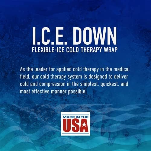 קרח למטה XLARGE לשימוש חוזר של ניאופרן אריזת קרח עם חבילת קרח מאריכה וגב, דחיסה וטיפול קר לכאבי גב, מארח 11.5 x18
