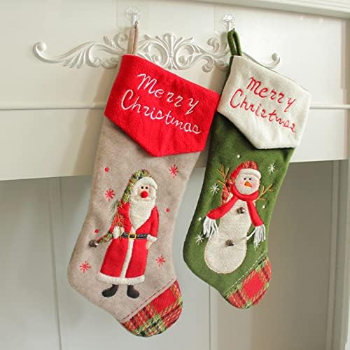 קישוט לחג המולד 2022 מתנות ממתקים גרבי אחים מותאמים אישית לקישוטים לבית חג המולד ואביזר מסיבות לילדים עונת החג המשפחתית תפאורה תלויה חצאית בלינג
