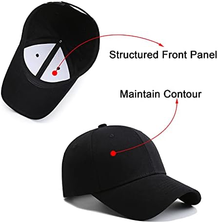 2 יחידות נוקשה מובנה מול פנלים בייסבול כובע גולף אבא כובע לגברים ונשים שחור + לבן