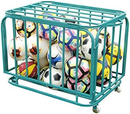 כדור מתלה ספורט כדור עגלת כדור אחסון עבור כדורגל כדורעף כדורגל כדור מתלה עם גלגלים עם מתכוונן ווי ציוד ארגונית
