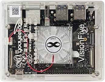 YouYeetoo Starfive VisionFive2 RISC-V מחשב לוח יחיד, גרסת B של הציפור הקדומה B עם WiFi Dongle, Starfive JH7110 עם RISC-V U74, יציאת LAN כפולה עם 2 x 1Gbit