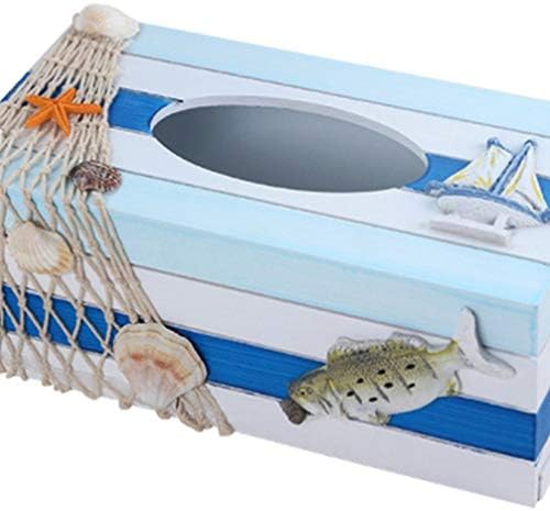 CABILOCK 1PC ים תיכוני קופסת רקמות דקורטיבית כיסוי מלאכה מעץ מלבן מכסה קופסת רקמות מחזיק/מארגן דקורטיבי לחדר אמבטיה