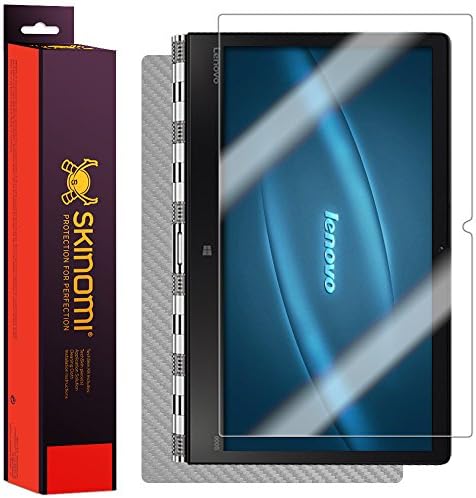 Skinomi Fill Farbon סיבי פחמן מלא עור תואם עם Lenovo Yoga 900s Techskin עם מגן מסך סרטים ברורה אנטי-בועית
