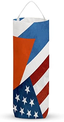 ארהב-קובה דגל מכולת תיק רחיץ ארגונית מכשירי עם תליית לולאה לאחסון קניות אשפה שקיות