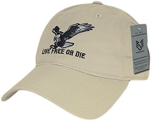 כובע גרפי רגוע עם לחיות חופשי או למות, אבן