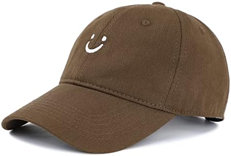 Zando Unisex Smiley Face Face Cap נשים כובע בייסבול רקום לנשים גברים משאיות כובע גולף מתכוונן כובע אבא