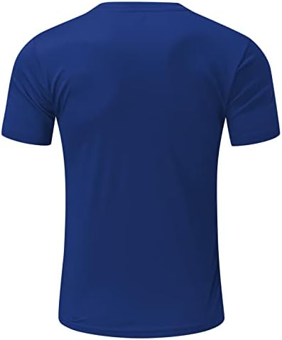 חולצות טריקו של שרוול קצר של XXBR גברים עם שרוול קצר הדפסה גרפית צווארון קרן חולצה בסיסית