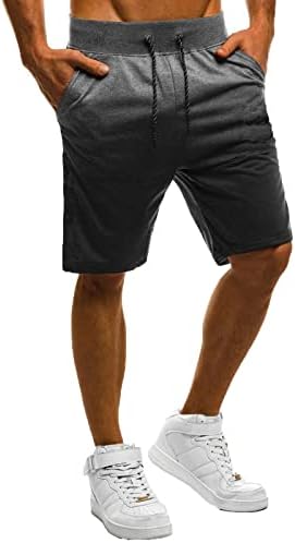 מכנסי זיעה של ג'רזי קיץ של Ubst Mens, מכנסי טלאים של צבע עניבה ברמודה שרוך אתלטית חיצונית חיצונית מכנסיים קצרים ספורט