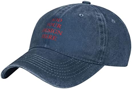 כובע ג'ינס בהתאמה אישית לגברים מעצב טקסט משלך לוגו תמונות טקסט משלך נשטף כובע בייסבול מתכוונן כובע אבא כובע יוניסקס