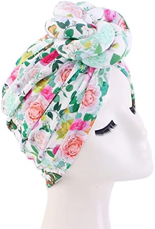 קשר פרחים אפריקני כובע טורבן כובע פרחוני דפוס ראש אלסטי אלסטי מכסה מכסה מכסה כביש לנשים בנות, כחול מלכותי