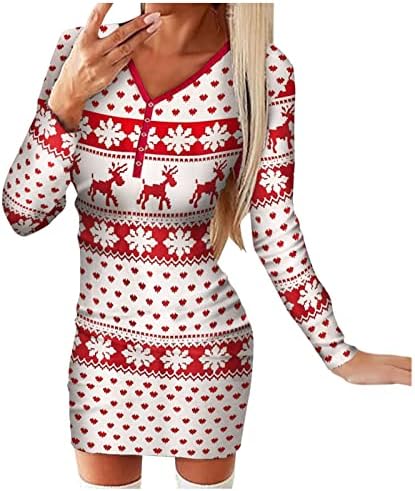 נשים של חג המולד ארוך שרוול מידי שמלת נדנדה קוקטייל מסיבת חג המולד אונליין שמלות עם חגורה לנשים
