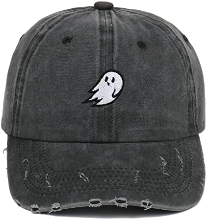 Ghost Caps רקום כובע ליל כל הקדושים נשים כובע בייסבול כובע צבע טהור סנאפבק