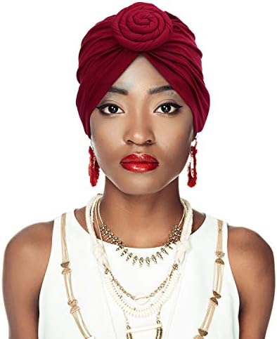 6 חתיכות נשים אפריקאי טורבן פרח קשר מראש קשור מצנפת כפת כובע כיסוי ראש