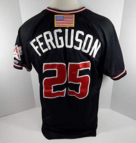 2018 Isotopes albuquerque Collin Ferguson 25 משמש ג'רזי שחור - משחק השתמשו ב- MLB גופיות