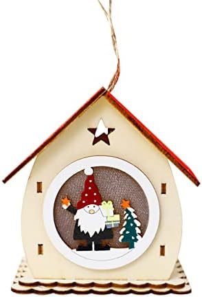 ביצים דקורטיביות עץ חג המולד קישוטים תלויים דקורטיביים עם אורות תליוני עץ חג המולד אומנויות ומלאכה מיני עץ בית עץ