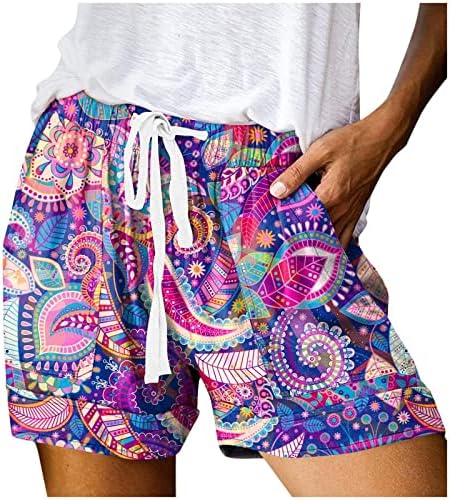 מכנסי קיץ קצרים לנשים טרקלין נוח מזדמן בצבע טהור מכנסי חוף קצרים מכנסיים קצרים מותניים גדולים מכנסיים קצרים של אופנוען יוגה