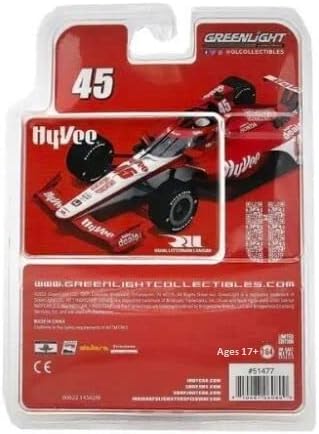 Greenlight 51477 סדרת IndyCar 2022 ג'ק הארווי 45 HY-Vee אדום 1/64 סולם אינדי 500