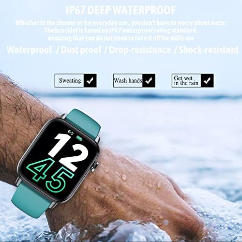 Delarsy 57328D שעון חכם עבור אנדרואיד ול- iOS PhonePop67 רשומת פעילות אטומה למים עם מסך צבע מלא של 172 אינץ '.