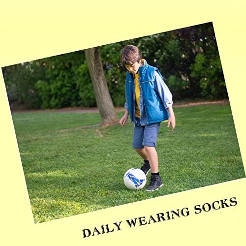 גרביים בנים של ג'מג'יו 12 זוגות ילדים חצי כרית גרביים חתוכות נמוכות קרסול גרב אתלטי עבור ילדים גדולים בגודל בגודל 3-10 שנים