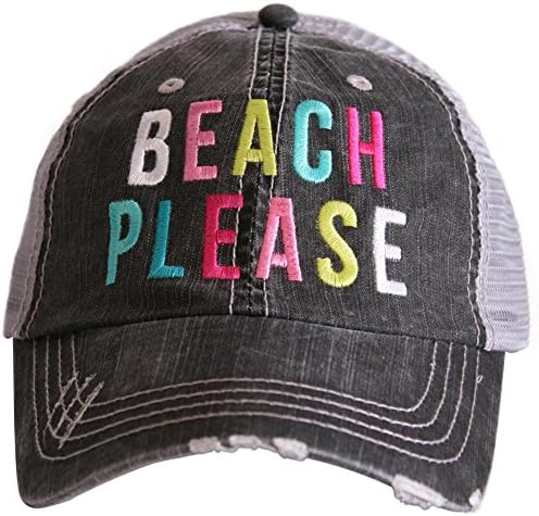 חוף קטידיד בבקשה הדפס צבעוני לנשים כובע משאיות אפור במצוקה