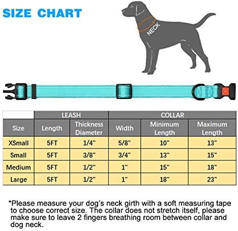 צווארון כלבי ניילון טבלוני טבלרי - ניאופרן רך מרופד, רפלקטיבי ומתכוונן - צווארוני כלבים לכלבים קטנים בינוניים גדולים