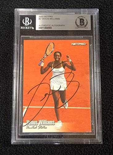 ונוס וויליאמס חתמה על כרטיס טירון NetPro 2003 מס '2 RC בקט מאומת - כרטיסי טניס עם חתימה