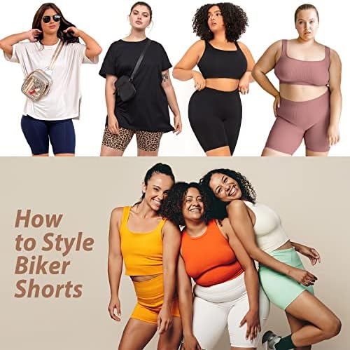 היי קלסמיקס 3 חבילה פלוס מכנסי אופנוען בגודל גודל למותניים בגובה נשים ללא ראיה באמצעות אימון מכנסי יוגה שחורים סופר רכים