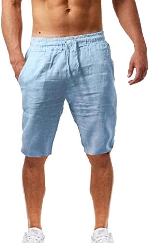 מכנסיים קצרים מזדמנים של Fannyouth Mens - משיכת כותנה חוף קיץ חוף נמתח