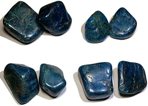 2 pc כחול אפטיט קטן-בינוני-א-כיתה א 'שקוף ומלוטש אבני חן קריסטל טבעיות ממדגסקר