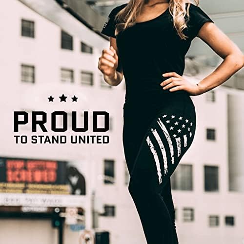 אספקת טקטי אספקת חותלות דגל אמריקאי לנשים, אימון מכנסי יוגה מותניים גבוהים לנשים