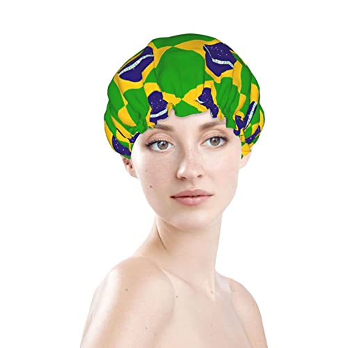 נשים לשימוש חוזר כובע שיער שולי ברזיל דגל ברזיל כדורגל גאה שכבות כפולות