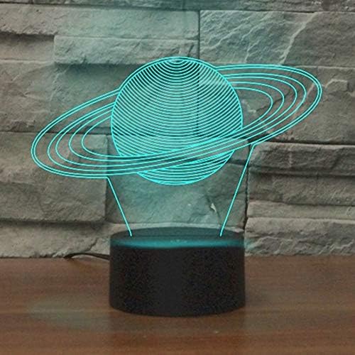 אורות דקורטיביים Zhenku Saturn צורה 3D LED ראיית LED מנורת שולחן אור, גרסת USB & Sutlate