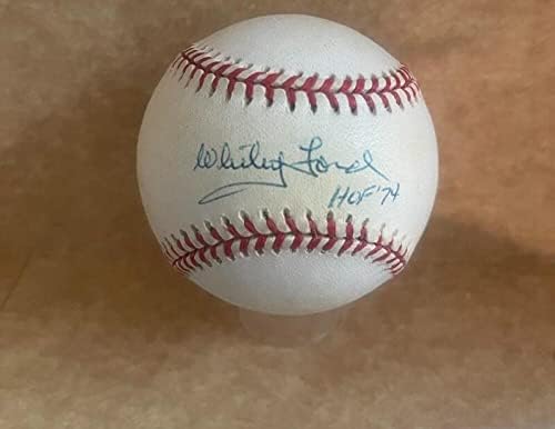 Whitey Ford Yankees Hof 74 חתום Vintage A.L. Baseball JSA AI62713