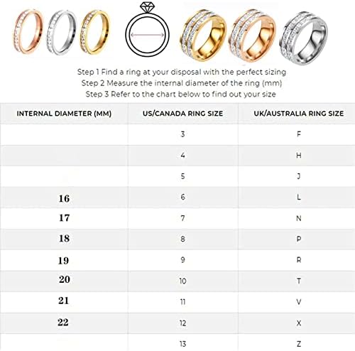 טבעת הרזיה תרמוגנית קינאמו, ויקנדה מויסניט זירקוניה פלדת טיטניום, פלדת טיטניום טבעות זירקוניה מעוקב לטבעת חרדה טבעת חרדה