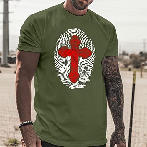 חייל HDDK חייל שרוול קצר חולצות טביעת אצבע קיץ אמונה ישו ישו הדפסה טי טיי עליון אימון ספורט חולצת חולצת